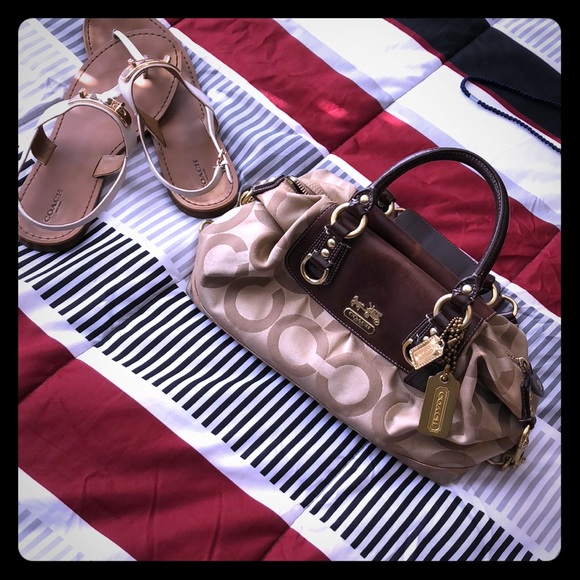 Coach Handbags - Coach Gold/Brown Purse